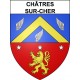 Pegatinas escudo de armas de Châtres-sur-Cher adhesivo de la etiqueta engomada