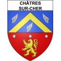 Châtres-sur-Cher 41 ville sticker blason écusson autocollant adhésif