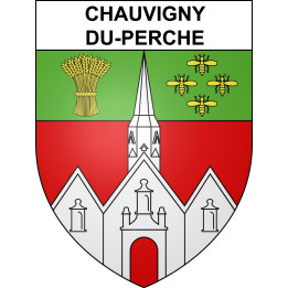 Chauvigny-du-Perche 41 ville sticker blason écusson autocollant adhésif
