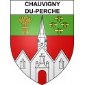 Pegatinas escudo de armas de Chauvigny-du-Perche adhesivo de la etiqueta engomada