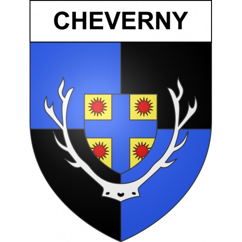 Pegatinas escudo de armas de Cheverny adhesivo de la etiqueta engomada