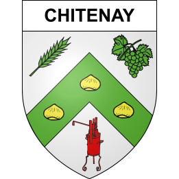Chitenay 41 ville sticker blason écusson autocollant adhésif