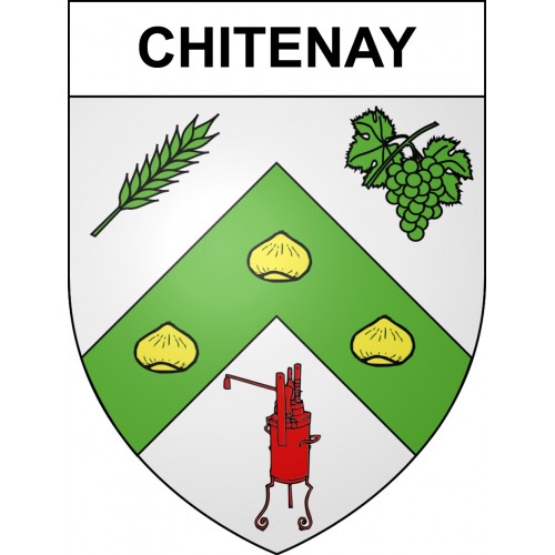 Stickers coat of arms Chitenay adhesive sticker