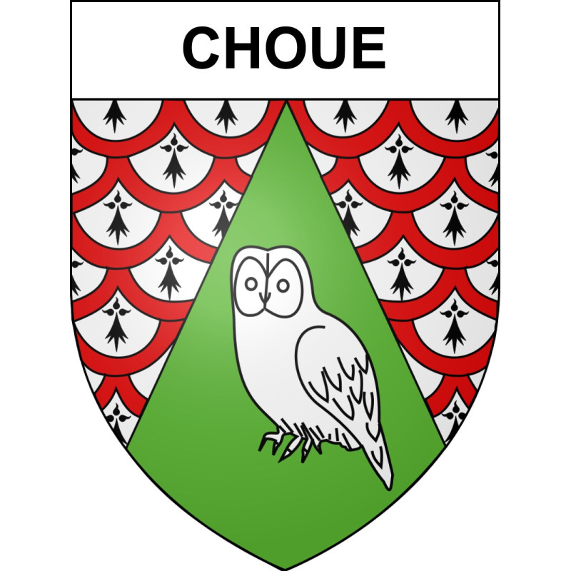 Pegatinas escudo de armas de Choue adhesivo de la etiqueta engomada
