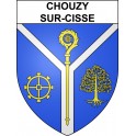 Pegatinas escudo de armas de Chouzy-sur-Cisse adhesivo de la etiqueta engomada