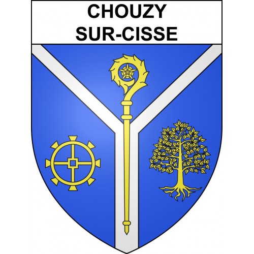 Chouzy-sur-Cisse Sticker wappen, gelsenkirchen, augsburg, klebender aufkleber