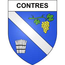 Pegatinas escudo de armas de Contres adhesivo de la etiqueta engomada