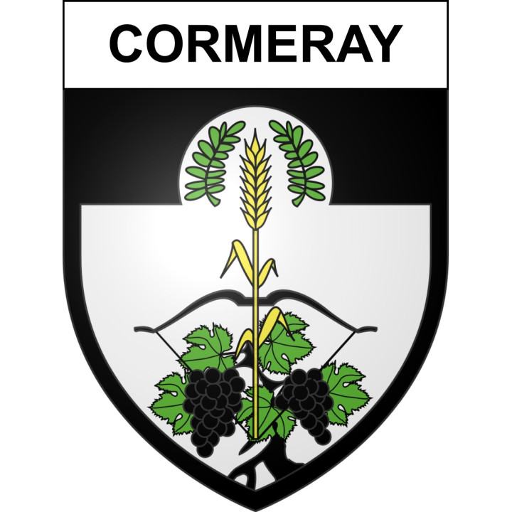 Pegatinas escudo de armas de Cormeray adhesivo de la etiqueta engomada