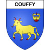 Pegatinas escudo de armas de Couffy adhesivo de la etiqueta engomada