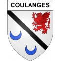 Pegatinas escudo de armas de Coulanges adhesivo de la etiqueta engomada