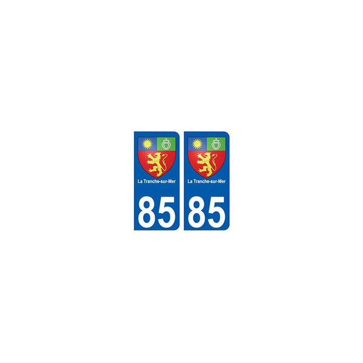 85 La Tranche-sur-Mer ville autocollant plaque blason 