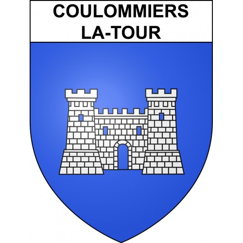 Coulommiers-la-Tour 41 ville sticker blason écusson autocollant adhésif