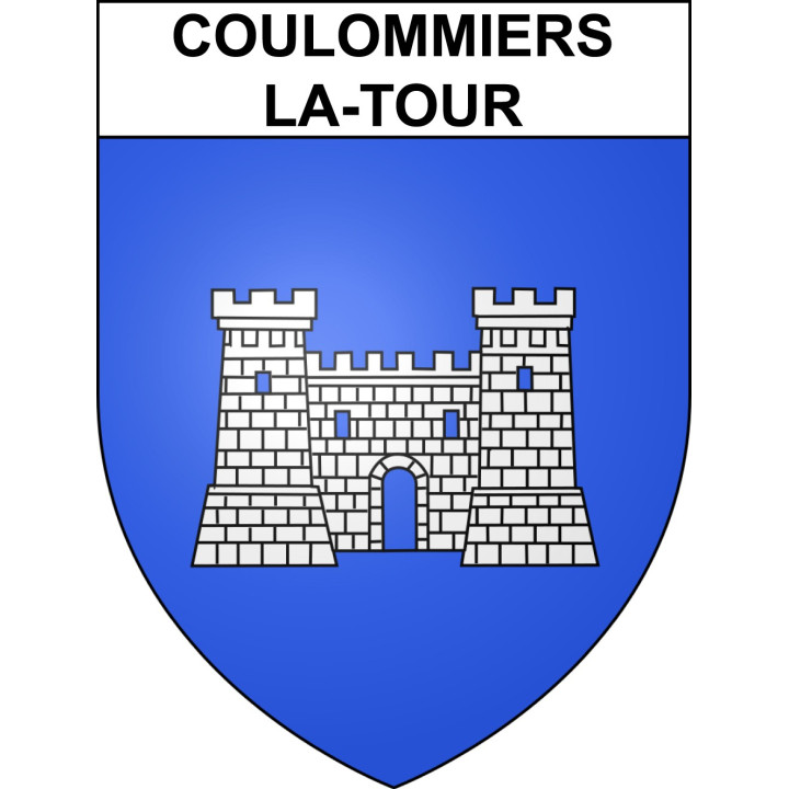 Coulommiers-la-Tour Sticker wappen, gelsenkirchen, augsburg, klebender aufkleber
