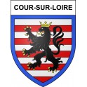 Pegatinas escudo de armas de Cour-sur-Loire adhesivo de la etiqueta engomada
