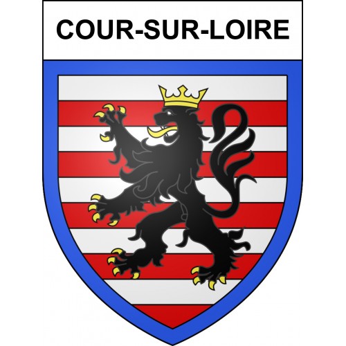 Pegatinas escudo de armas de Cour-sur-Loire adhesivo de la etiqueta engomada