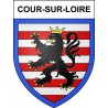 Cour-sur-Loire 41 ville sticker blason écusson autocollant adhésif