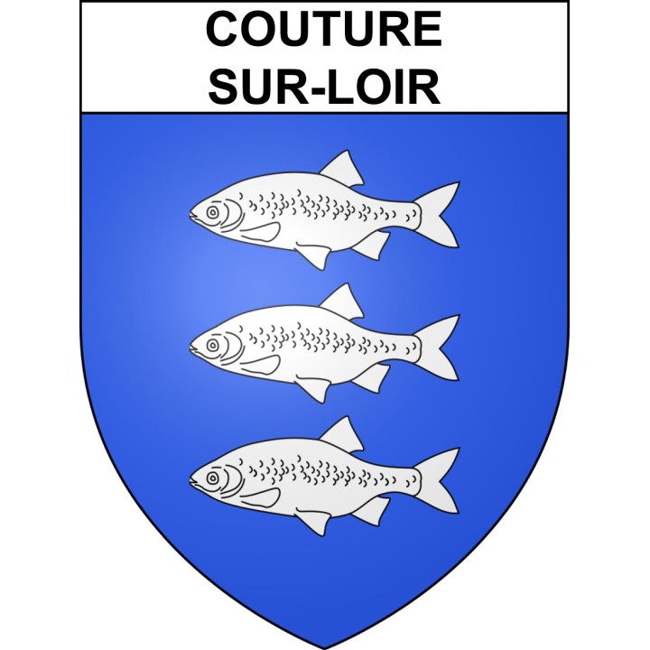 Stickers coat of arms Couture-sur-Loir adhesive sticker