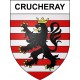 Crucheray 41 ville sticker blason écusson autocollant adhésif