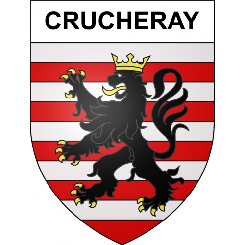 Pegatinas escudo de armas de Crucheray adhesivo de la etiqueta engomada