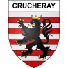 Pegatinas escudo de armas de Crucheray adhesivo de la etiqueta engomada