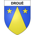 Pegatinas escudo de armas de Droué adhesivo de la etiqueta engomada