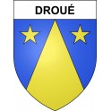 Droué 41 ville sticker blason écusson autocollant adhésif
