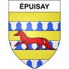 Pegatinas escudo de armas de Épuisay adhesivo de la etiqueta engomada