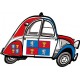 2 CV voitue Béarn sticker sticker adhesive