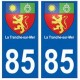 85 La Tranche-sur-Mer ville autocollant plaque blason 