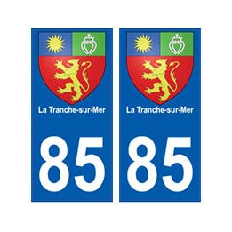 85 La Tranche-sur-Mer ville autocollant plaque blason 