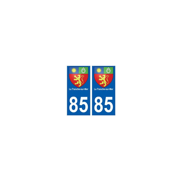 85 La Tranche-sur-Mer ville autocollant plaque blason 