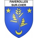 Faverolles-sur-Cher 41 ville sticker blason écusson autocollant adhésif