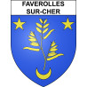 Faverolles-sur-Cher 41 ville sticker blason écusson autocollant adhésif