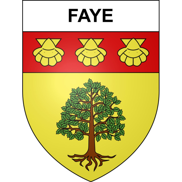 Stickers coat of arms Faye adhesive sticker
