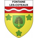 Fontaine-les-Coteaux 41 ville sticker blason écusson autocollant adhésif
