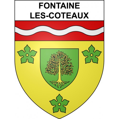 Fontaine-les-Coteaux Sticker wappen, gelsenkirchen, augsburg, klebender aufkleber