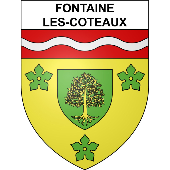 Fontaine-les-Coteaux Sticker wappen, gelsenkirchen, augsburg, klebender aufkleber