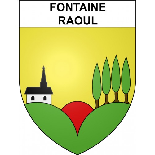 Stickers coat of arms Fontaine-Raoul adhesive sticker