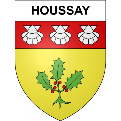 Pegatinas escudo de armas de Houssay adhesivo de la etiqueta engomada
