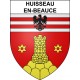 Pegatinas escudo de armas de Huisseau-en-Beauce adhesivo de la etiqueta engomada