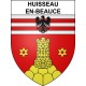 Pegatinas escudo de armas de Huisseau-en-Beauce adhesivo de la etiqueta engomada