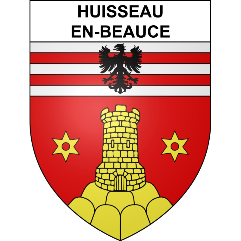 Huisseau-en-Beauce 41 ville sticker blason écusson autocollant adhésif