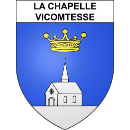 Stickers coat of arms La Chapelle-Vicomtesse adhesive sticker