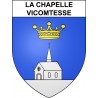 Pegatinas escudo de armas de La Chapelle-Vicomtesse adhesivo de la etiqueta engomada