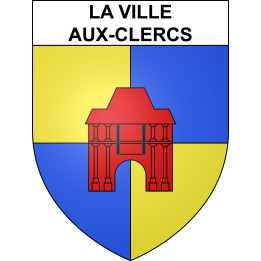 Stickers coat of arms La Ville-aux-Clercs adhesive sticker