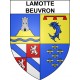 Pegatinas escudo de armas de Lamotte-Beuvron adhesivo de la etiqueta engomada