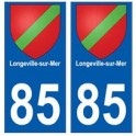 85 Longeville-sur-Mer ville autocollant plaque blason 