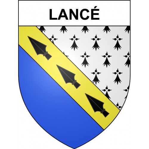 Pegatinas escudo de armas de Lancé adhesivo de la etiqueta engomada