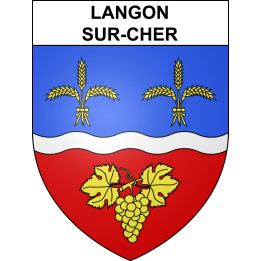 Stickers coat of arms Langon-sur-Cher adhesive sticker