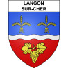 Adesivi stemma Langon-sur-Cher adesivo